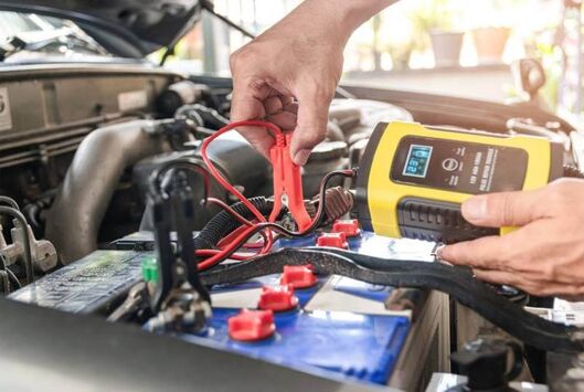 testing a car battery for a charge